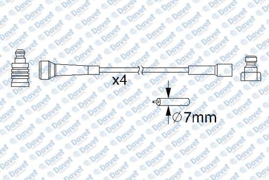 BOSCH 0986357210 Buji Kablosu Set Renault Laguna I 1.8 2.0 95-01 Megane I 2.0i 96-03 F3r